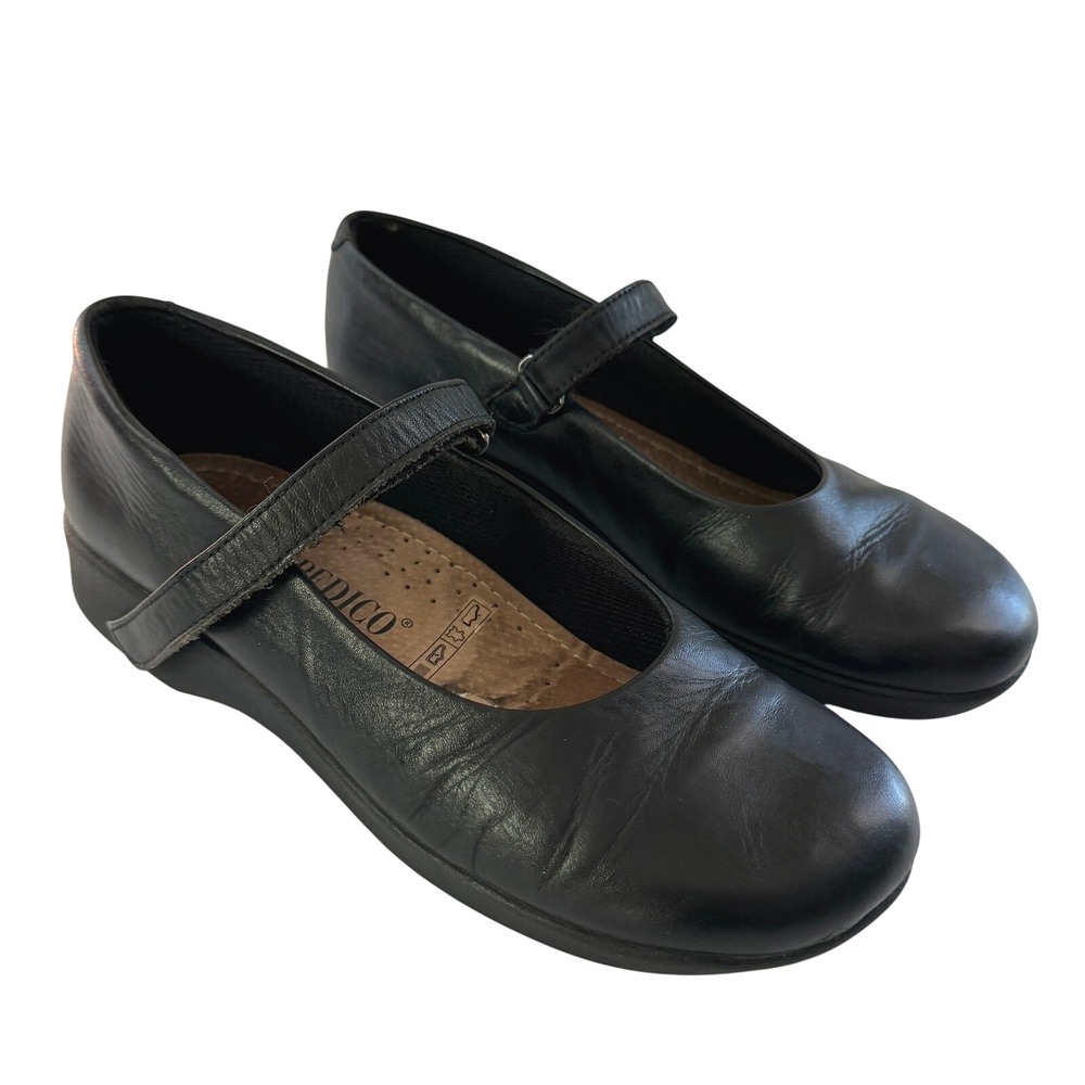 Arcopedico Scala Black Leather Mary Jane Comfort Shoes Portugal EU 38.5 US 8